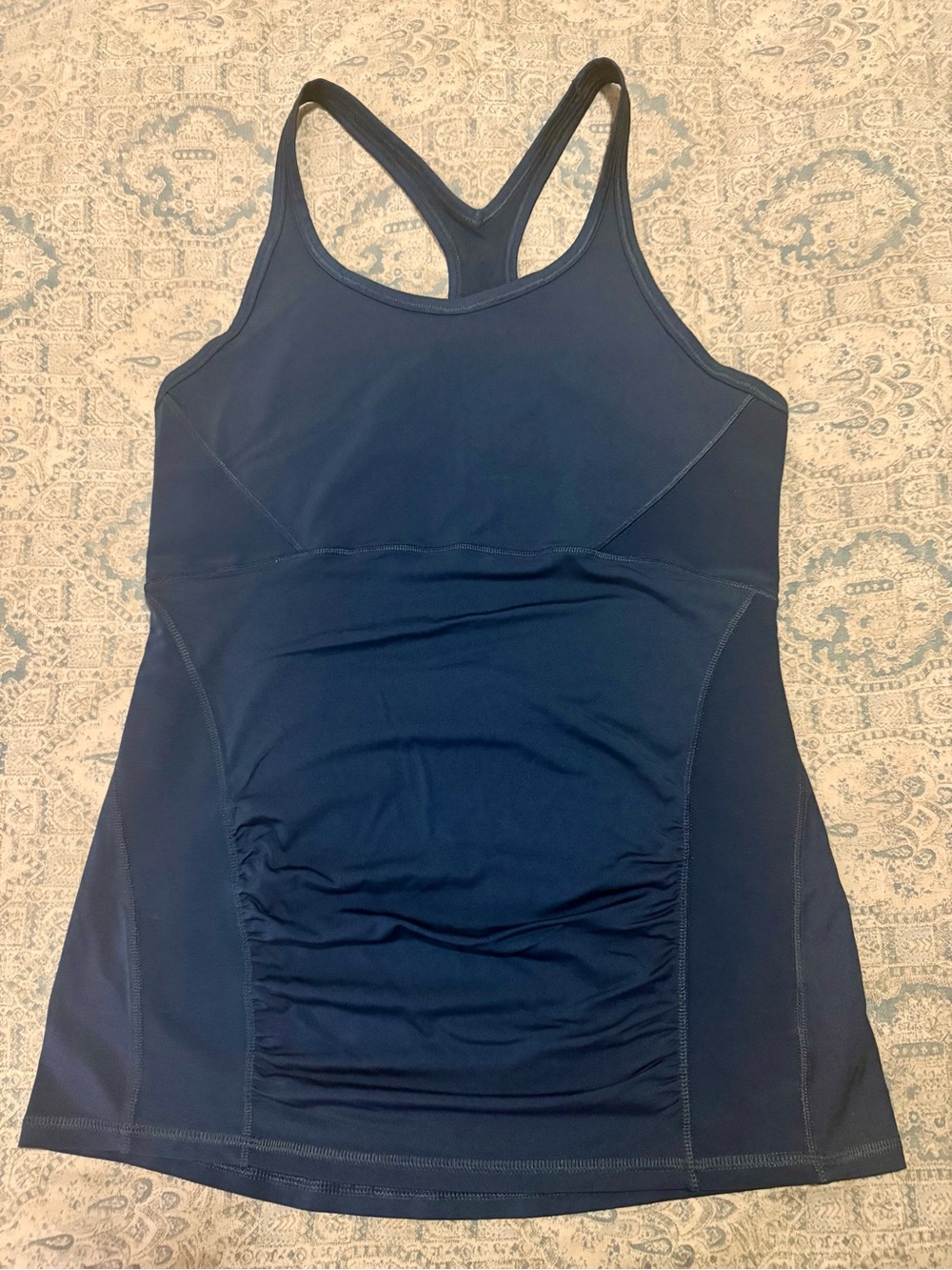 Athleta Navy Blue Racerback Muscle Tee